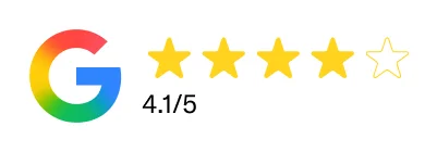 Google Reviews 4.1/5