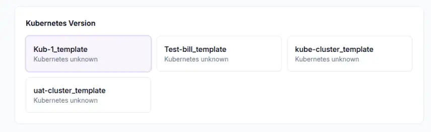 Step 3: Select a Kubernetes version