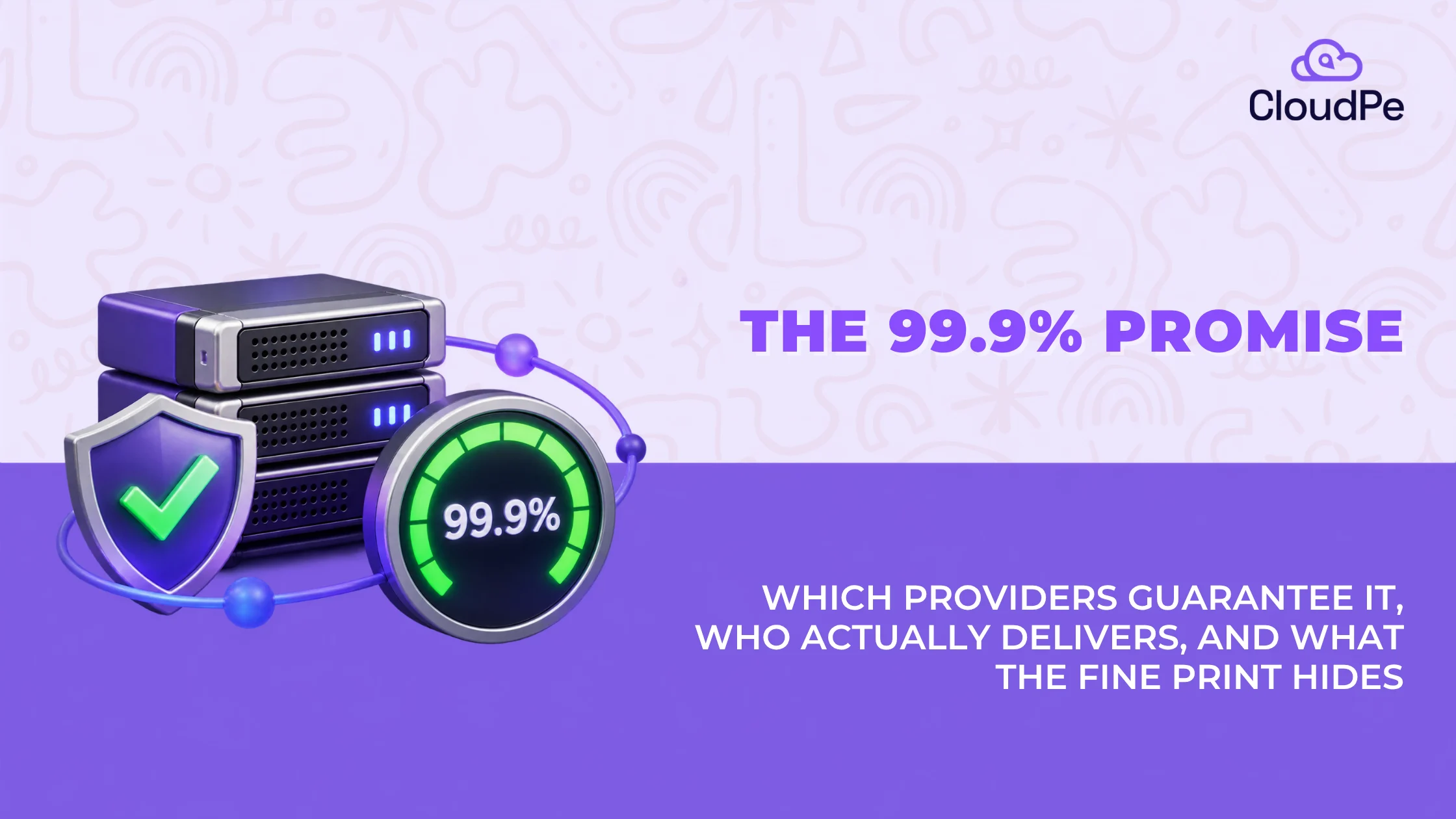 Which cloud service providers provide 99.9 percent uptime guarantees?