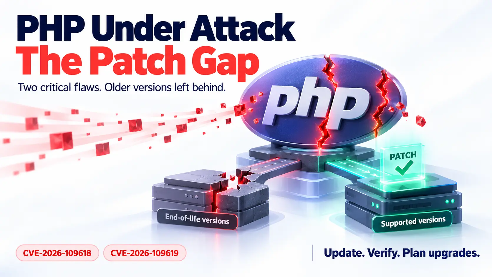 PHP’s two critical flaws are under active attack, and the official fix covers only supported versions
