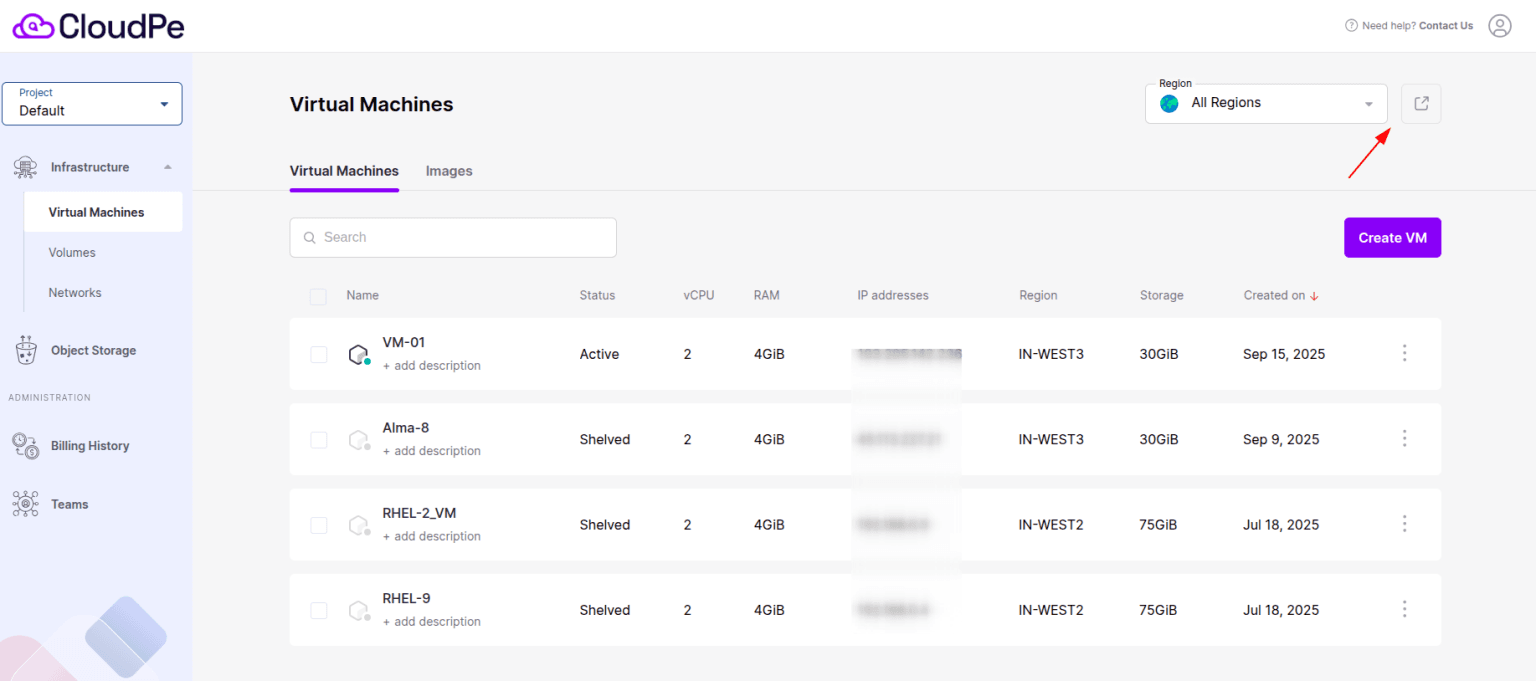 Creating volumes from images | CloudPe Knowledge Base