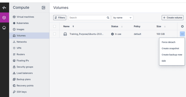 Managing Backups | CloudPe Knowledge Base