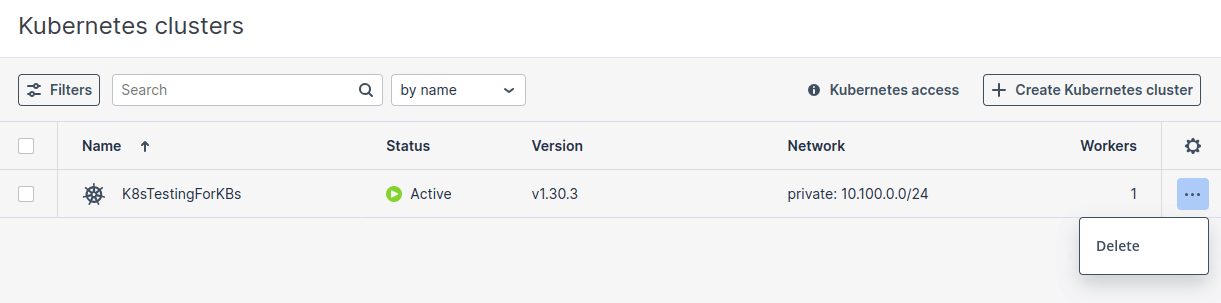 Managing Kubernetes clusters | CloudPe Knowledge Base