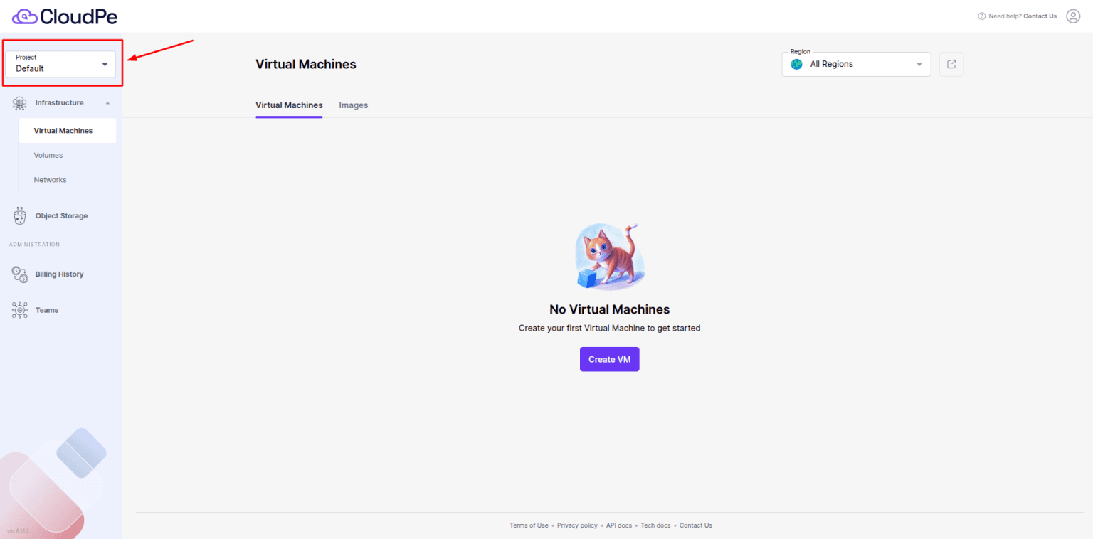 How to Create Project | CloudPe Knowledge Base