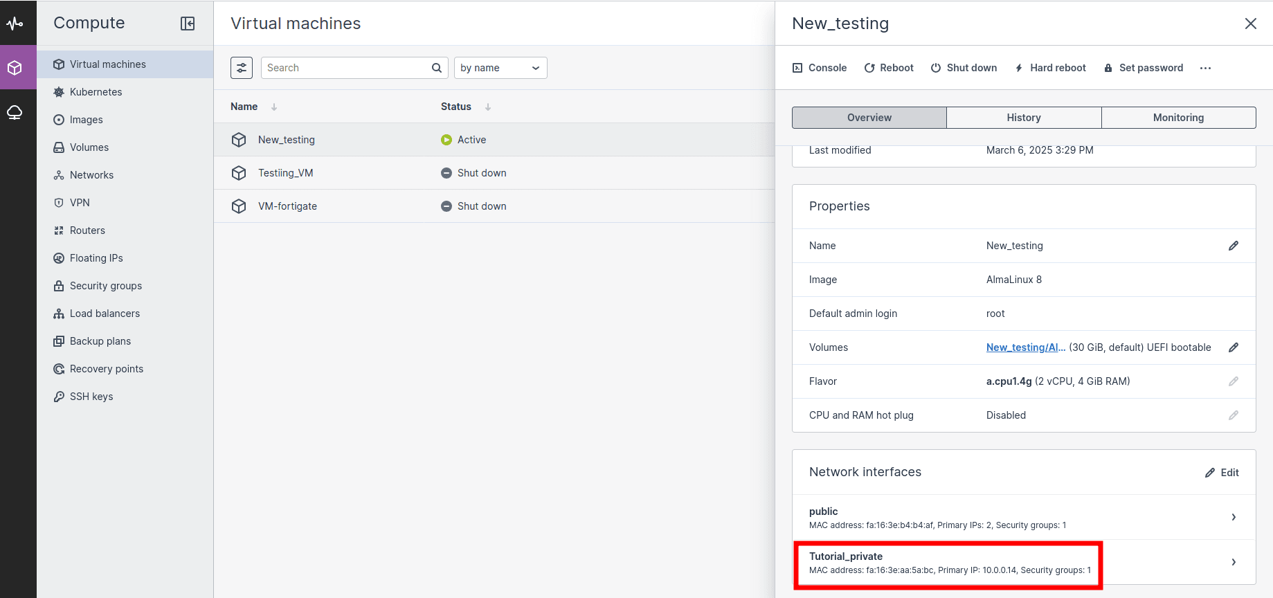 CloudPe Virtual Private Network Creation | CloudPe Knowledge Base