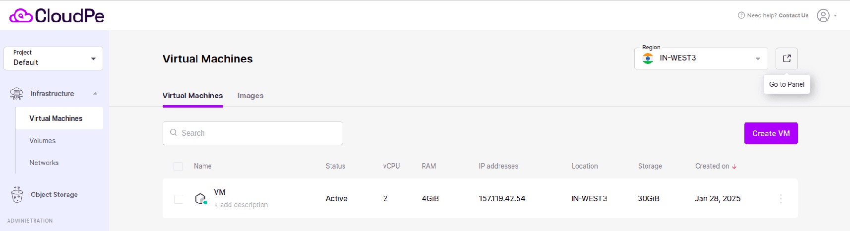 Creating volumes | CloudPe Knowledge Base