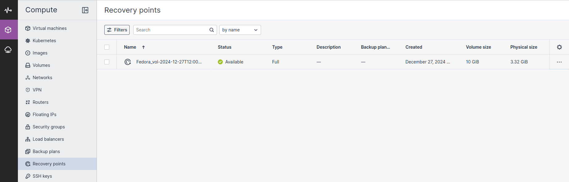 Creating Backup from Volume | CloudPe Knowledge Base