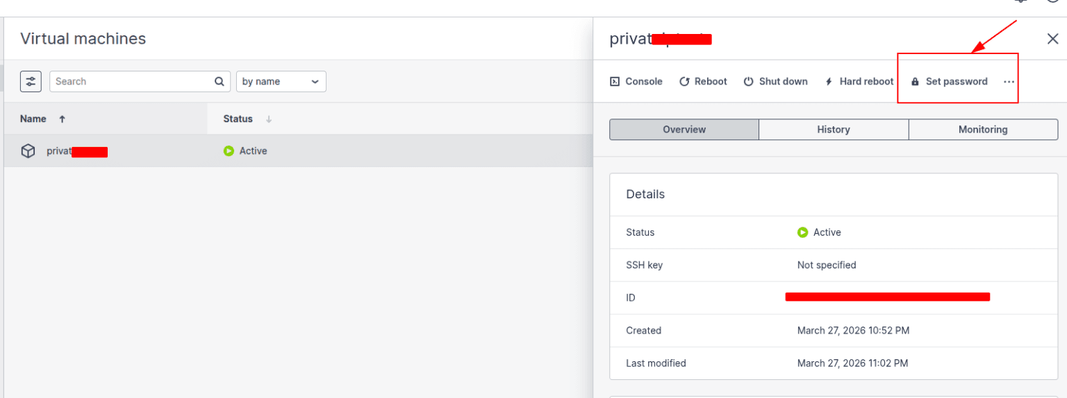 Vm Setting Password How to set password for newly created Virtual Machines from Advance ...