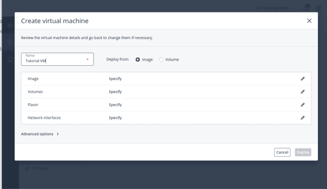 How to create Virtual Machines from Advance Panel | CloudPe Knowledge Base