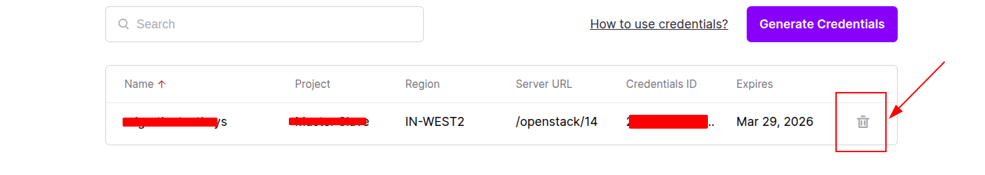 How to generate OpenStack Credentials | CloudPe Knowledge Base