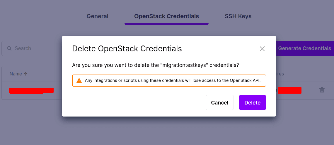 How to generate OpenStack Credentials | CloudPe Knowledge Base
