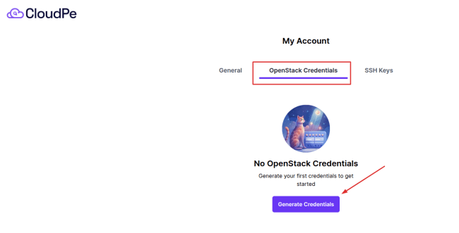 How to generate OpenStack Credentials | CloudPe Knowledge Base