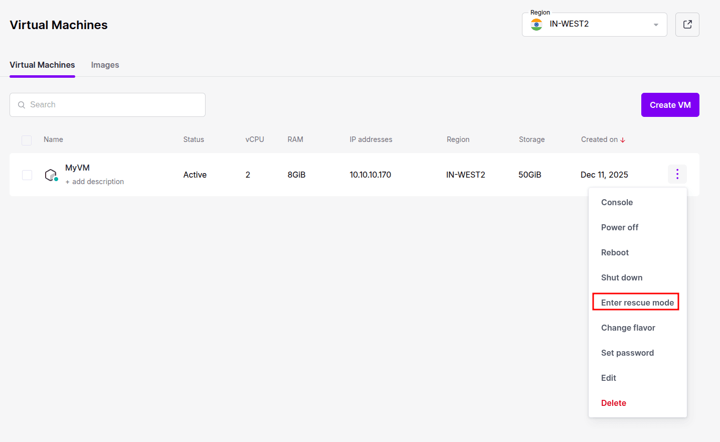 CloudPe — VM Rescue Mode | CloudPe Knowledge Base